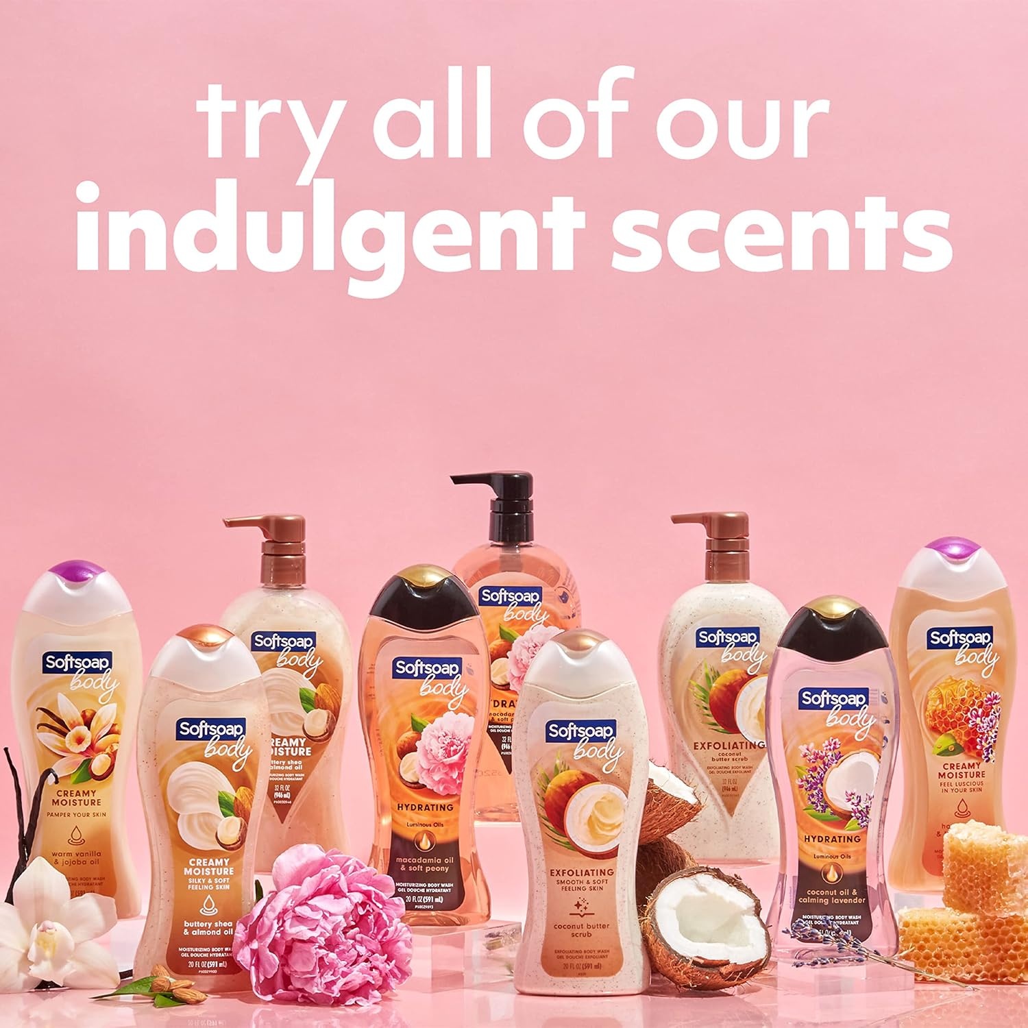 image:imageSoftsoap Body Wash Pump Coconut Butter Scrub Exfoliating Body Wash 32 Ounce Pack of 1 WHITE Package May VaryCoconut Scrub
