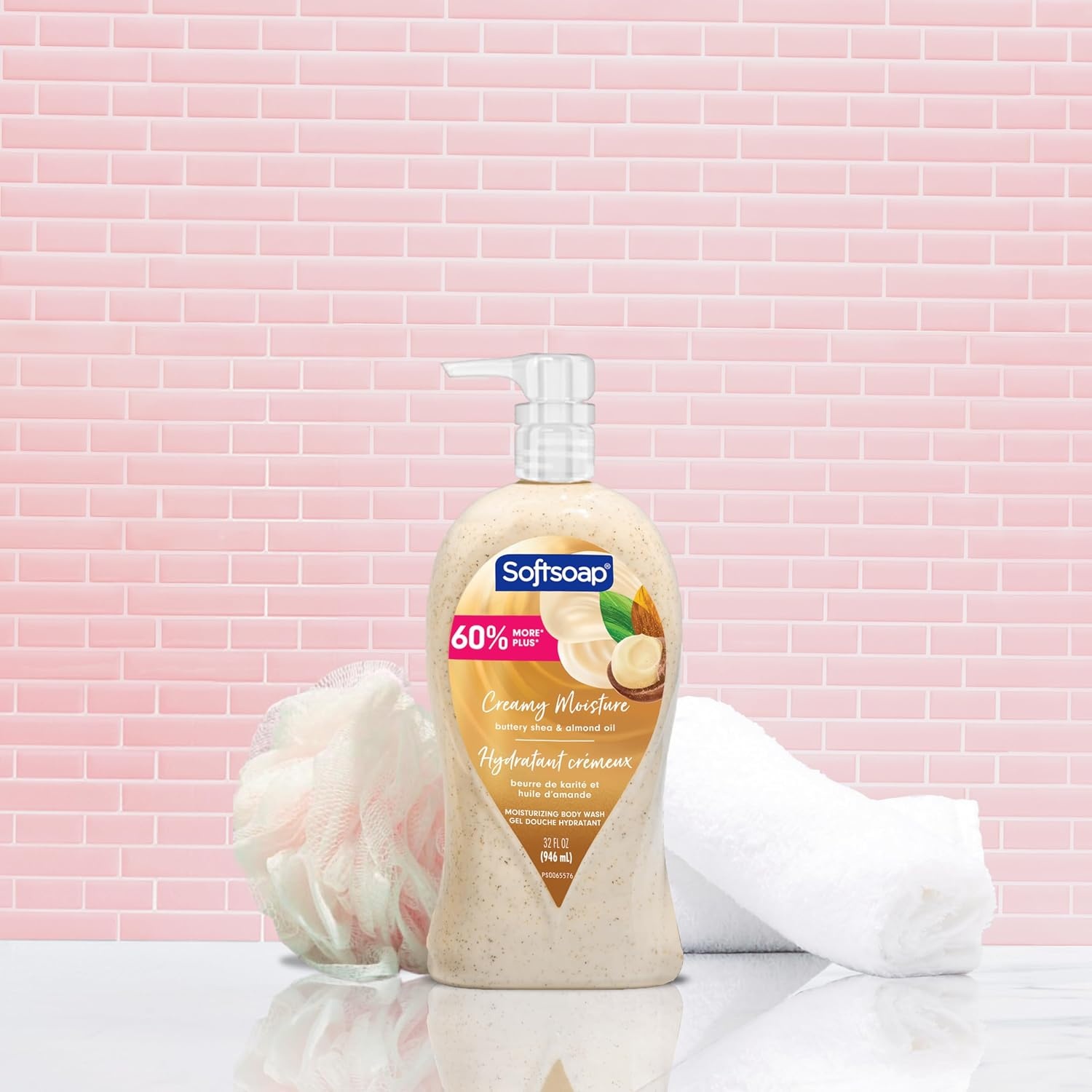 image:imageSoftsoap Body Wash Pump Coconut Butter Scrub Exfoliating Body Wash 32 Ounce Pack of 1 WHITE Package May VaryShea Almond