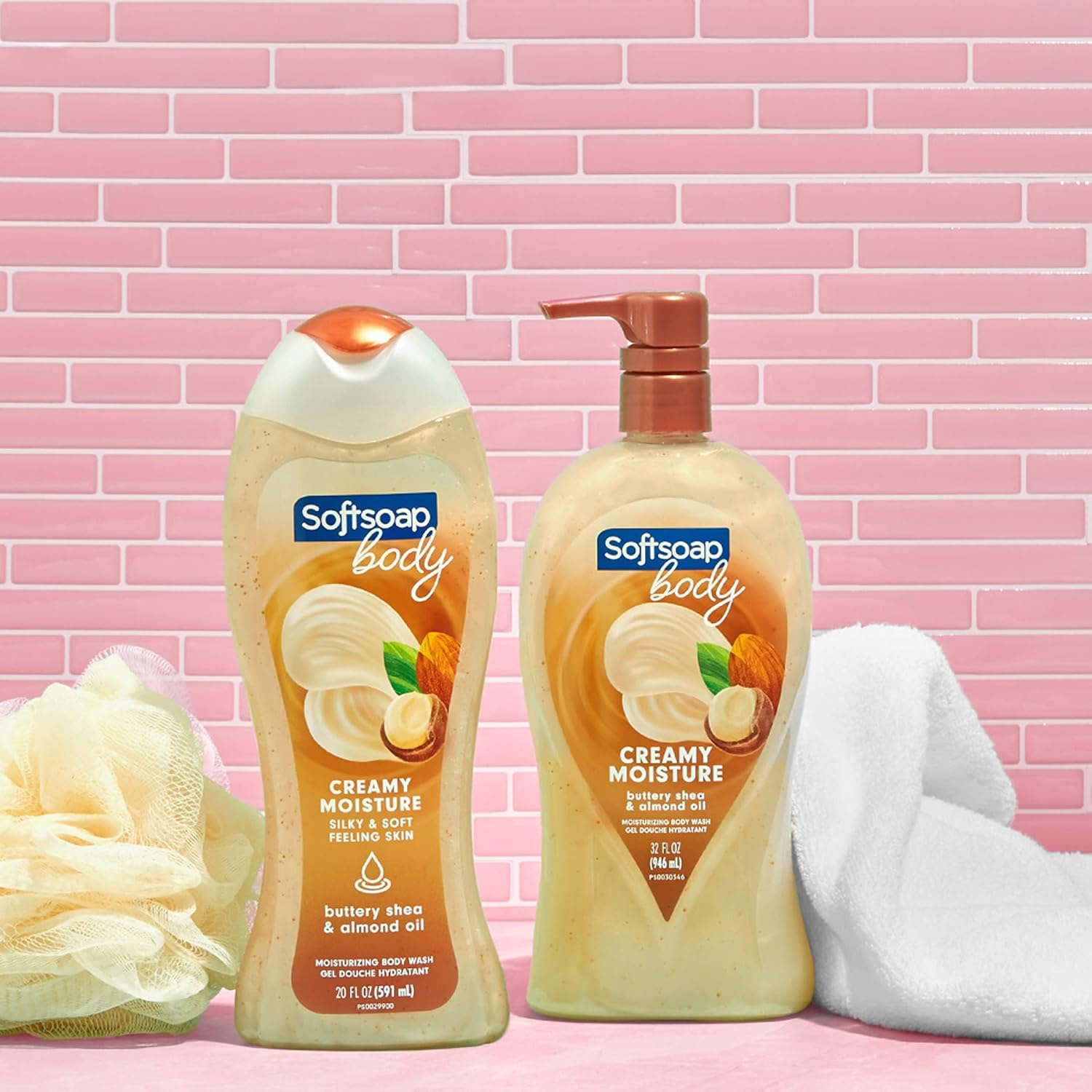image:imageSoftsoap Body Wash Pump Coconut Butter Scrub Exfoliating Body Wash 32 Ounce Pack of 1 WHITE Package May VaryShea Almond