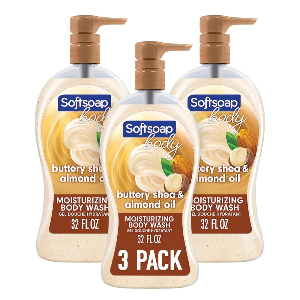 image:imageSoftsoap Body Wash Pump Coconut Butter Scrub Exfoliating Body Wash 32 Ounce Pack of 1 WHITE Package May VaryShea Almond