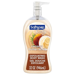 Softsoap Body Wash Pump, Coconut Butter Scrub, Exfoliating Body Wash, 32 Ounce (Pack of 1), WHITE (Package May Vary)(Coconut Scrub)